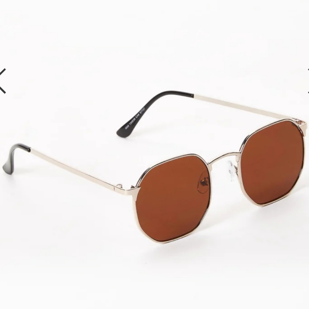 Justfab Geometric Metal Sunglasses